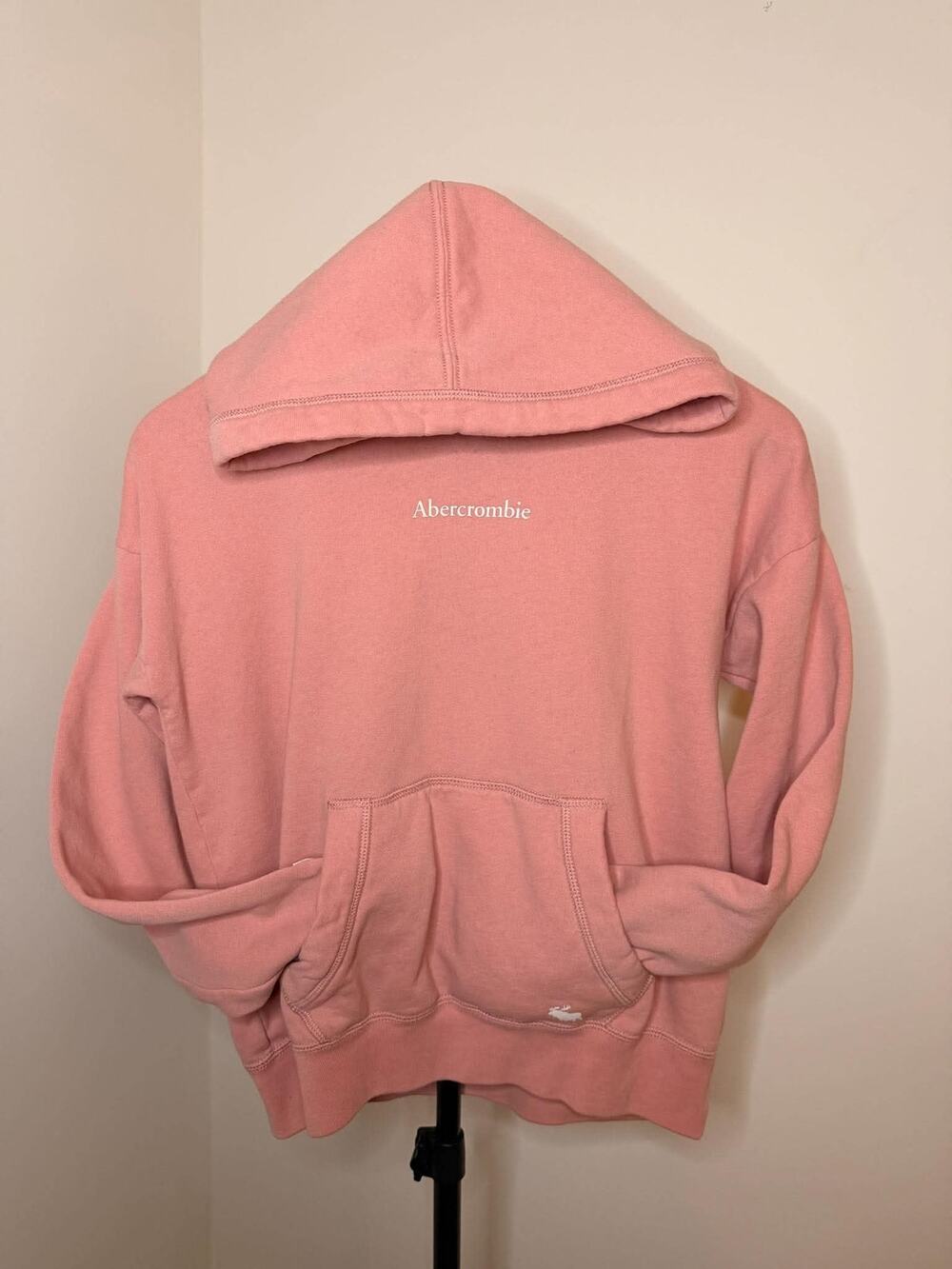 Abercrombie Kids Pink Hoodie 13/14 Vintage Style Moose Logo